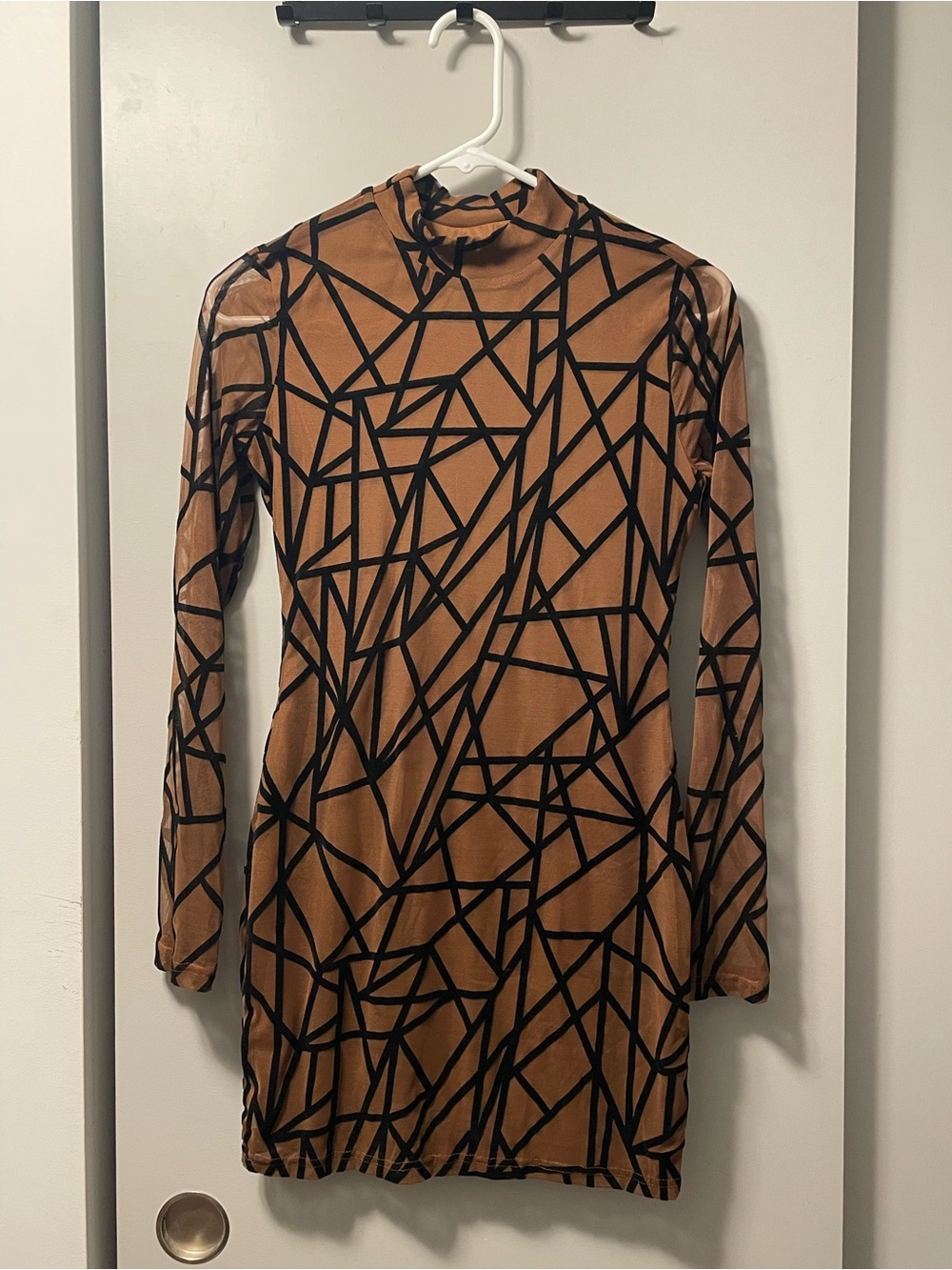 Brown and Black Dress